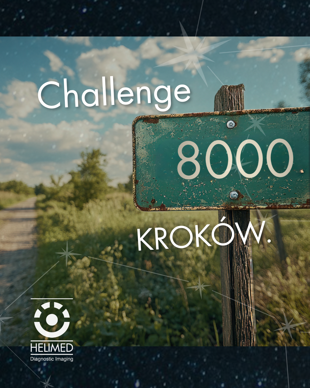 Grafika z wyzwaniem na social media z branży medycznej